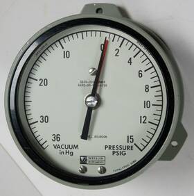 Sa24-3cqp-4758 Weksler 36in Hg Vacuum And 15 Psig Pressure 4.5 Inch Gauge Clean Tested