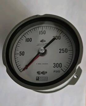 Sa43-3pjp-rwbo Weksler Instruments Pressure Gauge Model 0-300psi Ss Tube Nos