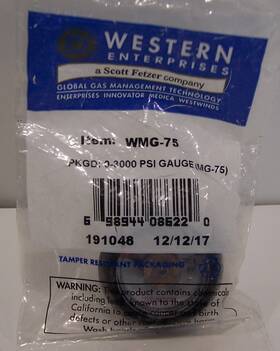 Wmg-75 Western Enterprises 0-3 000 Psi Gauge