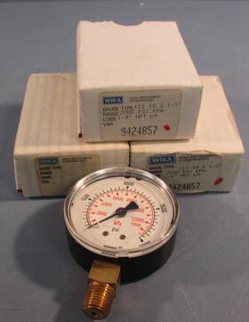 9424857 Wika 111.10 1/2/9424857 Lot Of 3 Gauge Type 2 1/2 Inch 2000 Psi/kpa 1/4 Npt