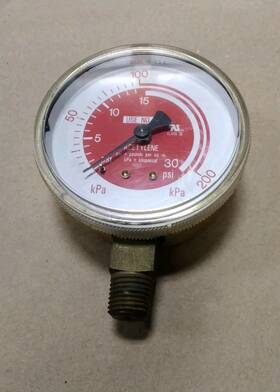 1111.11.68 Wika 1/4 Inch 0-30 Psi Acetylene Pressure Gauge C13