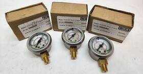 Wika 113.53.040 Lot Of 3 New Pressure Gauge Liquid Filled 30 Psi 2.1 Bar 1/8 Npt