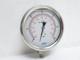 233-50-3.5-30 Wika 240991 Old-stock Pressure Gauge Ss 0-30psi 3.5 Inch Dial 1/4npt