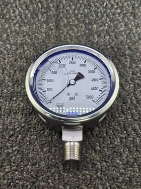 38002h1m91q Wika 5000 Psi Gage 316 Ss 4 Inch Face With 1/2 Npt Mount