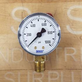 4253001 Wika 111.10 Pressure Gauge 0-1000 Psi 2 Inch Dial 1/4 Npt - New