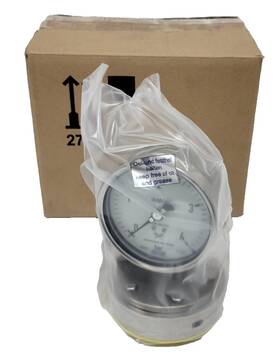 Wika 427281878792 Industrial Pressure Gauge 452.50 4 4bar 1 150#rfl Ptfe Tag 3.1 Spcl