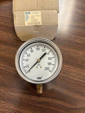 111.25ct Wika 4274432 New Stainless Pressure Gauge 200psi 4 Inch