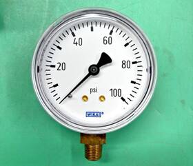 4386031 Wika New In Box Pressure Gauge 2.5 Inch 100psi 1/8 Npt Lm Free Shipping