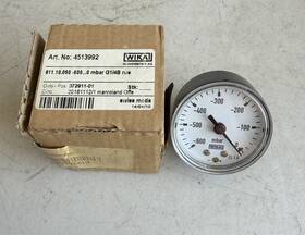 Wika 4513992 Pressure Gauge 611.10.050 -600...0 Mbar Man Roland 8193k409257