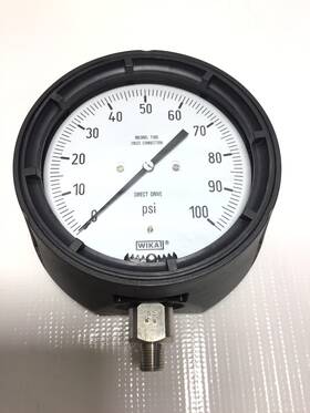 232.34dd Wika 50302591 - Pressure Gauge 1/4 Inch Npt Lm 0-100psi 316ss Connection