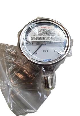 52491641 Wika 232.30 2.5 Inch 1 Barg Pressure Gauge 1/4 Npt Lm #52491641 Stainless Steel