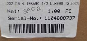 52502902 Wika New 232.50 Diaphragm Pressure Gauge M990.12 1/2 Inch Cnx 10barg 1/2l Kn21
