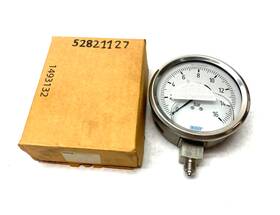 52821127 Wika Pressure Gauge 4 Inch Dial To 16 Psi 1/4 Thread Bspp Btm Mount