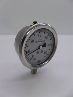 52855581 Wika 1/4 Inch Gauge -30inhg/ 100 Psi