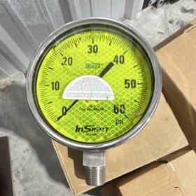 52872226 Wika 4.5 Inch Air Pressure Gauge 60 Psi Bottom Mount 1/4 Connection Mpn