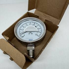 52928474 Wika Pressure Gauge 4 Inch 0-1 Bar 232.54 In G1/2b Lower Mount New