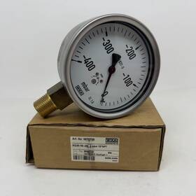 Wika 612.20.100-400 100mm/4.0 Inch Dial -400 Mbar To Pressure Gauge 9878758