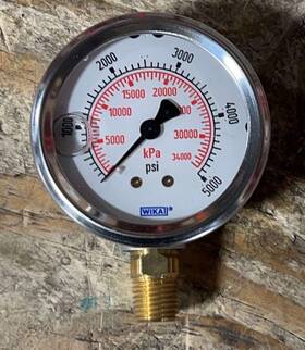 8345350 Wika Pressure Gauge 2.5in 5000 Psi 1/4 Inch Npt Bottom Mount Kpa Dial Analog