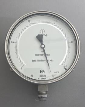 220skrm Wika 837-1 En Pressure Gauge 0-2.5 Scale Division 0.02 Mpa Calibrated With Gas