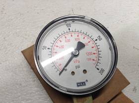 8990608 Wika New Type 111.10 Pressure Gauge 200 Psi - 2 1/2 Inch Diameter 1/4 Npt