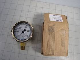 9310789 Wika 213.40 2.5 Inch Face 1500psi Pressure Gauge 1/4 Npt Lm Connector New