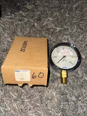 9314148 Wika Type 213.40 4 Inch 60 Psi 1/2 Npt Lower Mount New