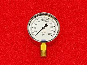 9314245 Wika Pressure Gauge 2000 Psi 4 Inch Face Diameter Lower Mount