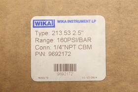 Wika 9692172 Pressure Gauge 2.5 Inch 160psi 1/4 Npt