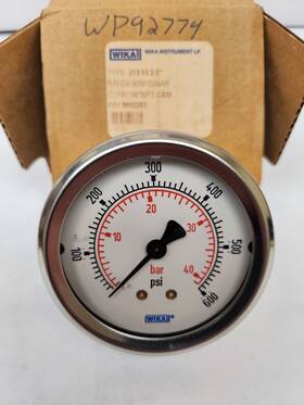 9692202 Wika Pressure Gauge 0-600 Psi 1/4 Inch 2.5 Diameter
