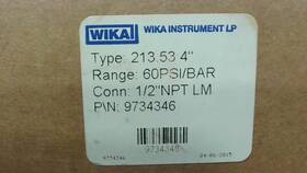 9734346 Wika Pressure Gauge 60 Psi/bar 1/2 Inch Npt Lm 213.53 4 - New In Box