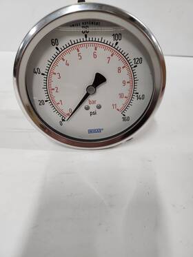 9734478 Wika Pressure Gauge 4 Inch Face 1/2 Npt 160 Psi Brand New