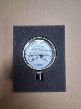 9744843 Wika Pressure Gauge 30 Inch Hg-0-30psi 2.5 Dial 1/4 Npt Stainless Steel Lm