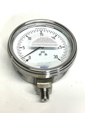 9745386 Wika Stainless Steel Pressure Gauge 1/4 Inch Npt Lm 0-30 Psi Lot Of 2
