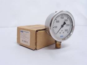 9767150 Wika 244161 New In Box Liquid Filled Pressure Gauge Ss 3000psi