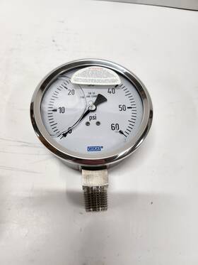9768530 Wika Pressure Gauge 60 Psi 1/2 Inch Npt 4 Face