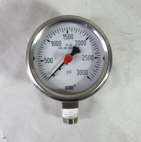 9768610 Wika Pressure Gauge 0-3000 Psi / Type 252.53 1/2 Inch Connection