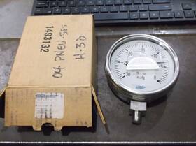 9832275 Wika Nib Pressure Gauge -30-0 In Hg. 4 Inch Face 1/4 Npt Wl60-3