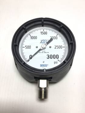 9834923 Wika Xsel Process Gauge 1/2 Inch Npt Lm Size 4-1/2 And 6 Solid Front 3000 Psi
