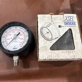 9838120 Wika Pressue Gauge 0-2000 Psi Dial Size 4-1/2 Inch 1/2 Npt