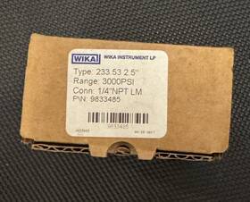 233.53.2.5 Wika Instruments 9833485 Inch 3000 Psi Pressure Gauge
