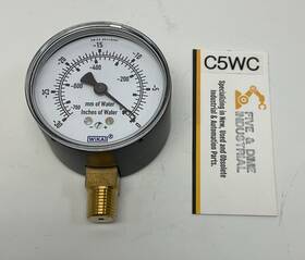 S852344 Wika Gauge -30-0 2.5ftft H20/mm Vacuum 1/4ftft Npt Swiss Movement