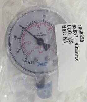 62837-v030n20 Wika Tescom New Bourdon Tube Pressure Gauge 1/4 Inch Npt 2 Dial Ss 30/0/30 Psi