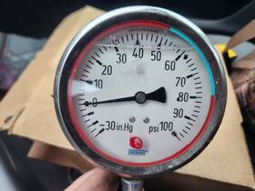 Wo008989 Wika Pressure Gauge 233.54 4 Inch 0-100 Psi Liquid Filled