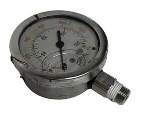 36528 Winters Liquid Filled Pressure Gauge 200 Psi 1/4 Inch Npt Bottom Mount