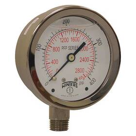 491d90 Winters Industrial Pressure Gauge To 400 Psi 2 1/2 In Dial 1/4