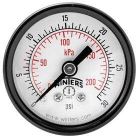 Winters Instruments 628311200034 1-1/2 Inch Dial Size Economy Utility Dry Pressure Gauge Brass Inter Winters Instruments 628311200034 1-1/2 Inch Dial Size Economy Utility Dry Pressure Gauge Brass Inter