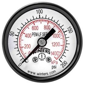 Winters Instruments 628311202069 1-1/2 Inch Dial Size Economy Utility Dry Pressure Gauge Potable Brass