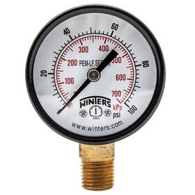 Pem202lf Winters Instruments 628311202441 Inch Pem-lf Series Pressure Gauge 2 Dial Size 1/4 Npt 0/1