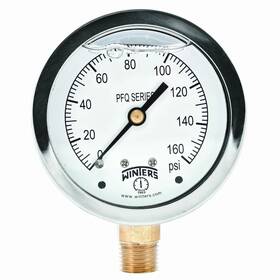 Winters Instruments 628311210378 2-1/2 Dial Size Liquid Filled Industrial Pressure Gauge Brass Internals Winters Instruments 628311210378 2-1/2 Dial Size Liquid Filled Industrial Pressure Gauge Brass Internals