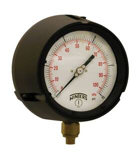 Winters Instruments 628311221312 Ppc Series Phenolic Dual Scale Process Pressure Gauge With Brass Inte